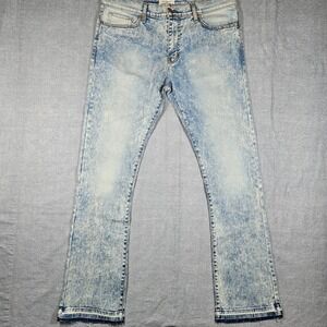 Syndicate Core Straight‎ From The Shop Acid Wash Jeans Mens 36 Light Blue